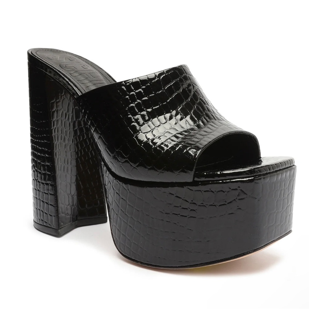 Schutz Darah croc embossed platform sandal